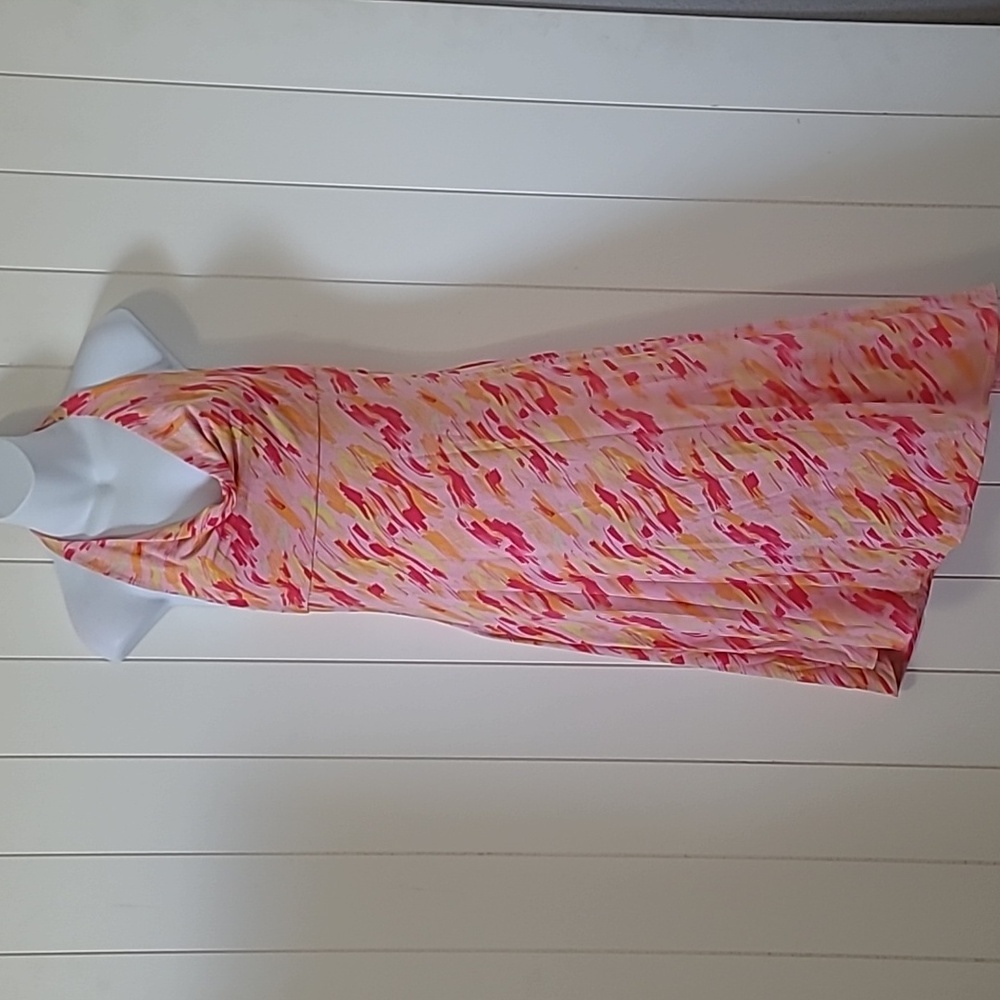 BCBGMaxAzria Retro Summer Halter Dress Womens Size Small Colorful New